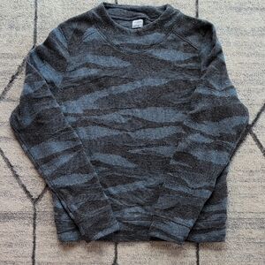 PrAna Snowbound Sweater Wool Size Medium Blue & Gray